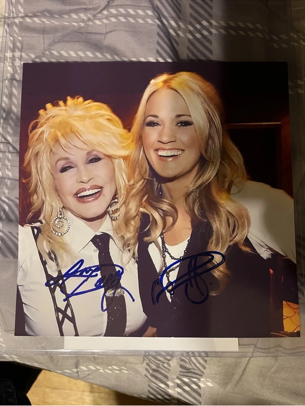 Signed Celebrity Dolly Parton and Carrie Underwood photo authentic